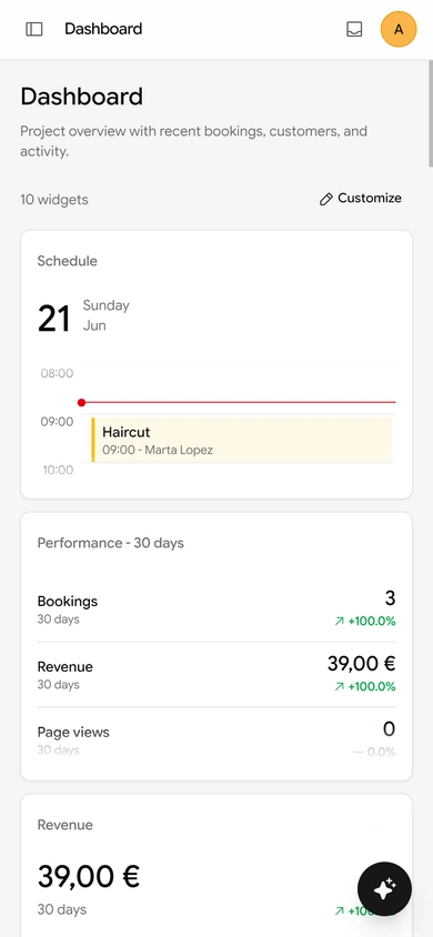 Management mobile preview