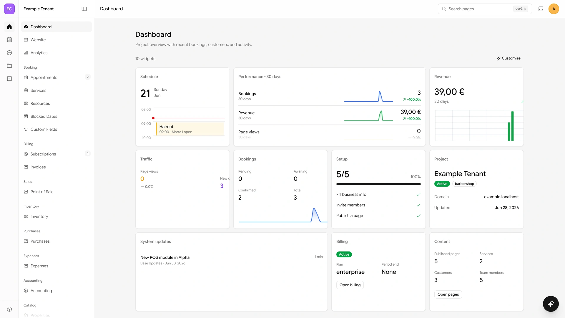 Management desktop preview